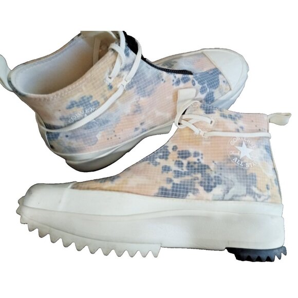 Converse Run Star Hike Platform unisex M8 W9.5 camo hi-top sneakers 170776C - Picture 3 of 9